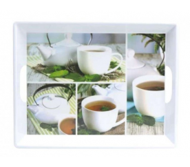 Podnos servírovací Hot Drinks bílá - EXCELLENT