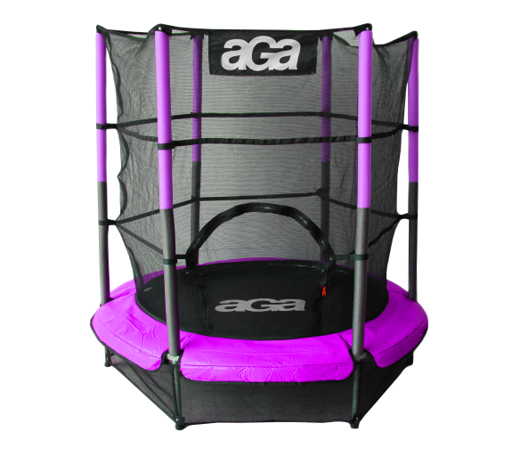 Aga Dětská trampolína 140 cm Purple + ochranná síť
