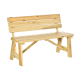 Aga Dřevěná zahradní lavice 116x56x80 cm Přírodní