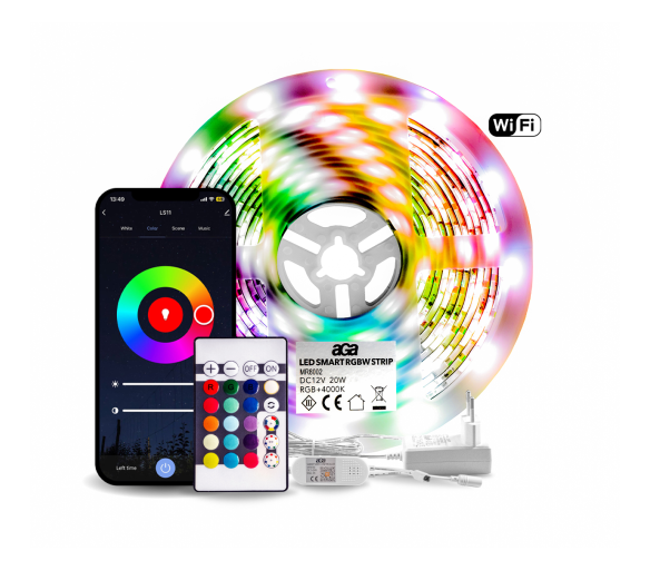 Aga WiFi RGBW LED pásek 5m + ovladač + zdroj