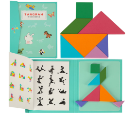 Aga Dětské magnetické 3D puzzle - Tangram bloky