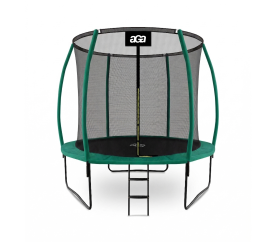Aga SPORT EXCLUSIVE Trampolína 250 cm Tmavě zelená + ochranná síť + žebřík