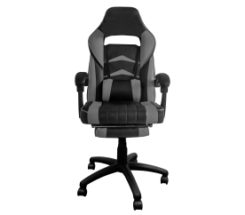 Aga Kancelářská židle Černo - Šedá s opěrkou pro nohy