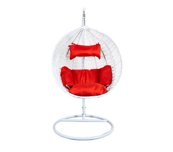 Aga Závěsné křeslo Bílé/Červené 2DAZ171