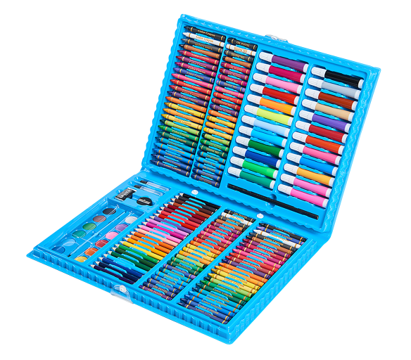 Aga4Kids Malířská sada v kufříku 168 ks Modrá