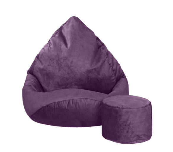 Aga Sedací vak Terra XXXL + podnožník Fialový