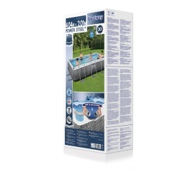 Power Steel 404x201x100 Imitace ratanu 13x6FT BESTWAY 6in1 Rack Pool + čerpadlo + žebřík