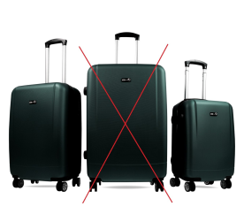 Aga Travel Sada cestovních kufrů Tmavě zelená, vel. M + S, 6CZ020  - II. JAKOST