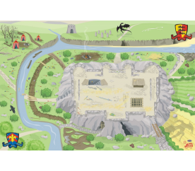 Le Toy Van Hrací koberec PLAYMAT hrad 150x100 cm