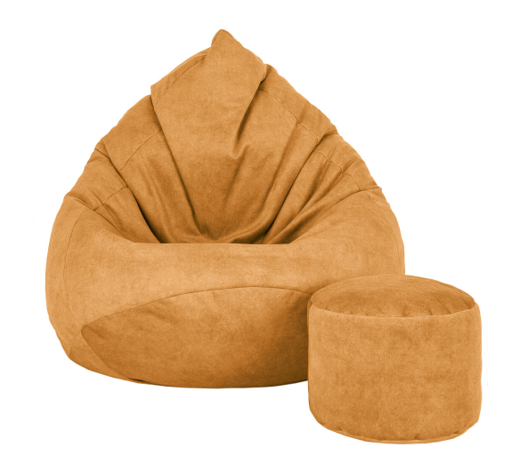 Aga Sedací vak Terra XXXL + podnožník Žlutý