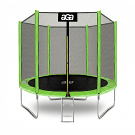 Aga SPORT TOP Trampolína 250 cm Světle zelená + ochranná síť + žebřík