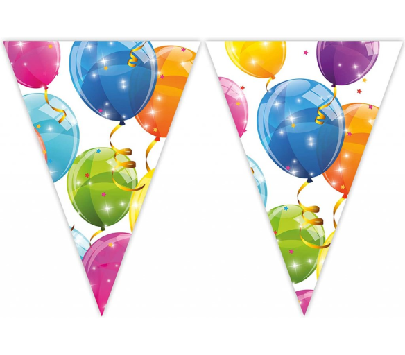 Aga4Kids Vlaječková girlanda třpytivé balóny 230 cm