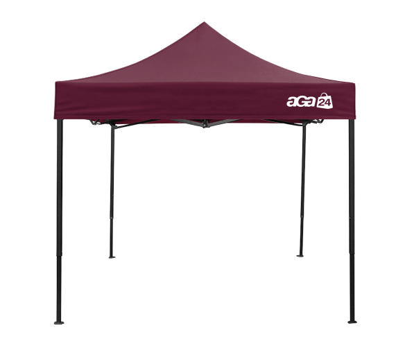 Aga Prodejní stánek bez bočnic 3×3 m Tmavě červený