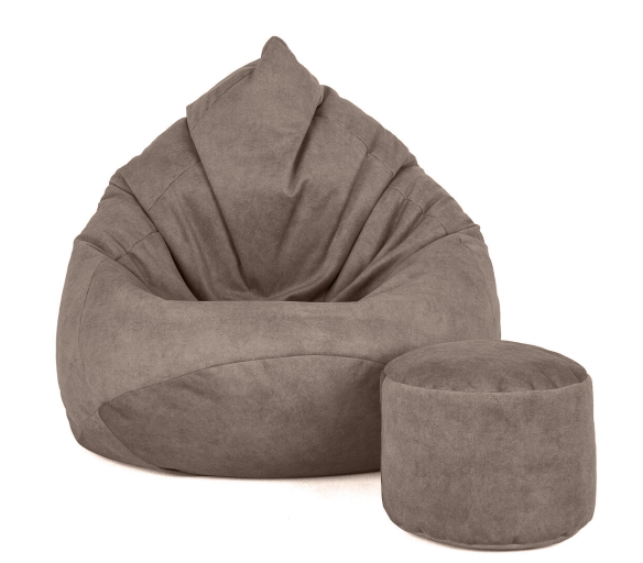 Aga Sedací vak Terra XXXL + podnožník Hnědý