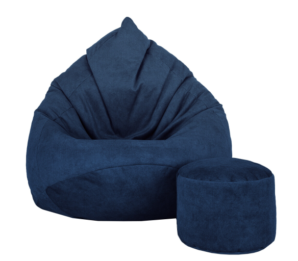 Aga Sedací vak Terra XXXL + podnožník Modrý