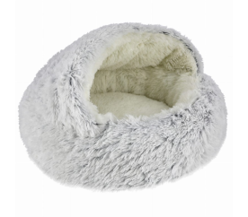 Kulatý pelíšek tulitorba, šedý - 60x60