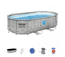 BESTWAY Power Steel Swim Vista bazén s oknem 427x250x100 14x8FT 7in1