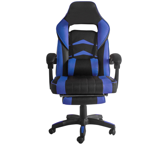 Aga Kancelářská židle Černo - Modrá s opěrkou pro nohy 6DAZ013 - 2. JAKOST