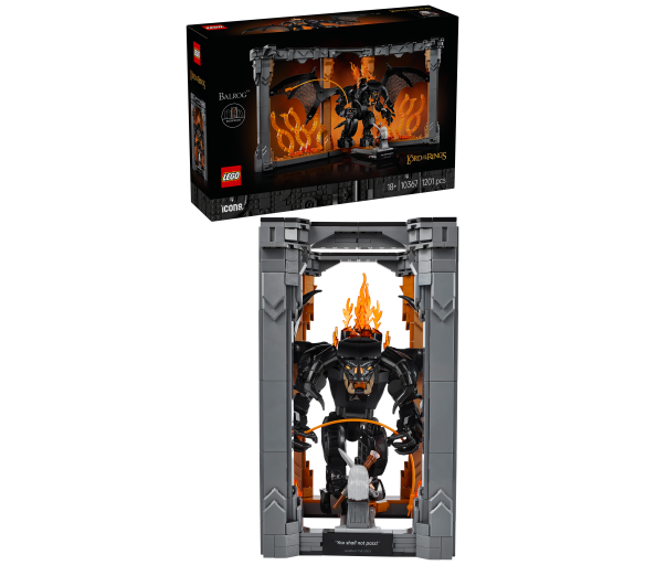 LEGO® Icons 10367 Knižní zarážka: Pán prstenů – Balrog™