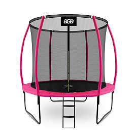 Aga SPORT EXCLUSIVE Trampolína 250 cm Růžová + ochranná síť + žebřík