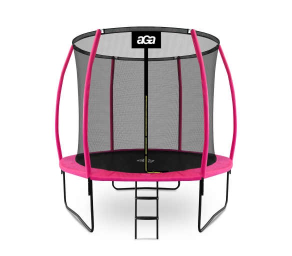Aga SPORT EXCLUSIVE Trampolína 250 cm Růžová + ochranná síť + žebřík