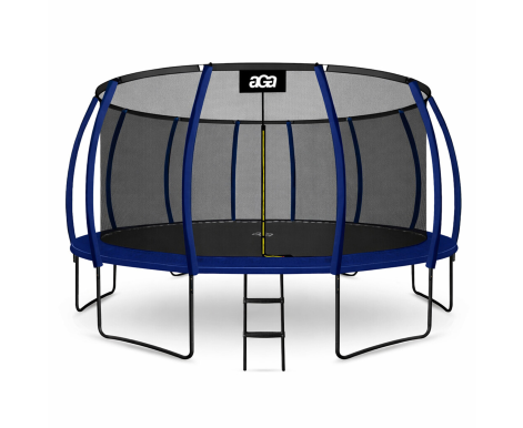 Aga SPORT EXCLUSIVE Trampolína 500 cm Tmavě modrá + ochranná síť + žebřík
