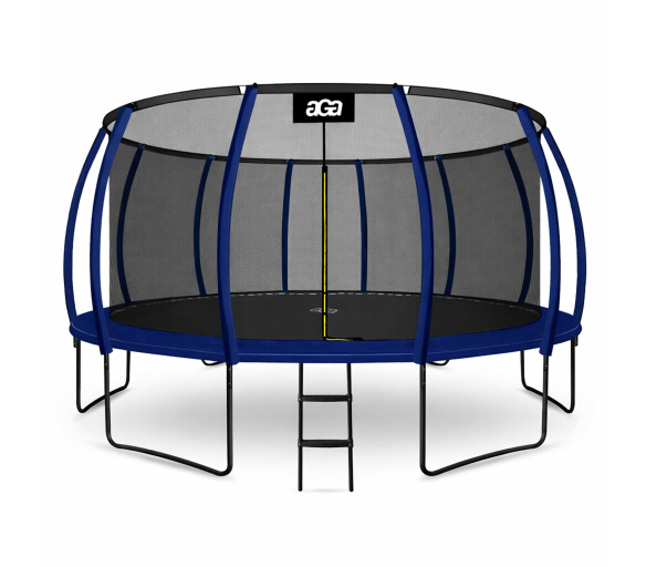 Aga SPORT EXCLUSIVE Trampolína 500 cm Tmavě modrá + ochranná síť + žebřík