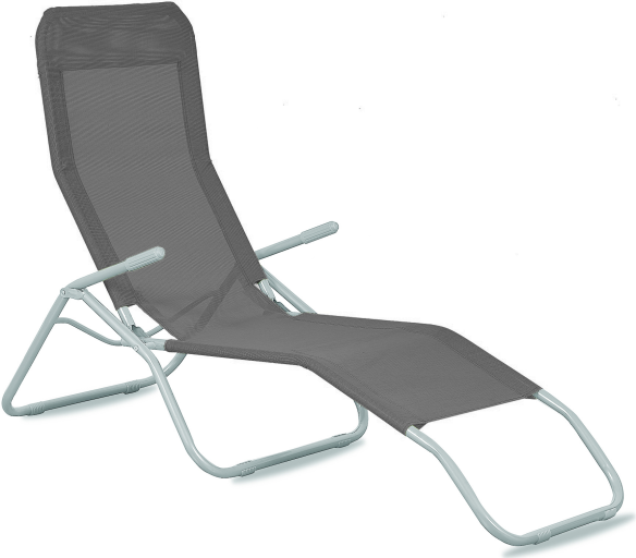 Aga Zahradní lehátko Šedé 2DAZ489 - II. JAKOST