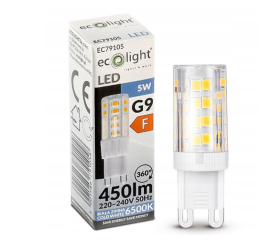 LED žárovka - G9 - 5W - studená bílá