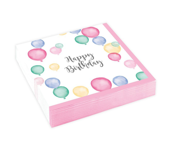 Aga4Kids Papírové ubrousky Pastelové balónky 25x25cm 20 ks