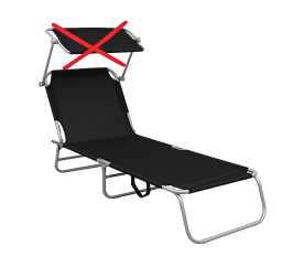 Linder Exclusiv Zahradní lehátko Černé 2DAZ513 - II. JAKOST