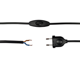 Propojovací kabel 1,5m 2x0,75 OMYp - černý