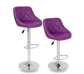 Tresko 2x Barová židle Purple