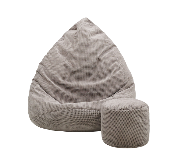 Aga Sedací vak Dot XXXL + podnožník Tmavě béžový