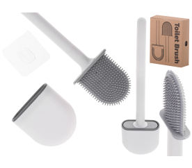 Aga Silikonová WC štětka s mísou bílá