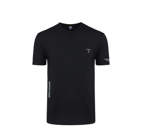 Aeronautica Militare Tričko V-NECK 3-Pack X1397 Black