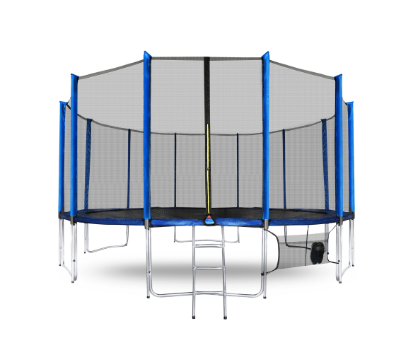 Aga SPORT PRO Trampolína 500 cm Modrá + ochranná síť + žebřík + kapsa na obuv