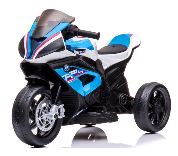 Motocykl BMW HP4 modrý, motocykl na lithiovo-iontovou baterii