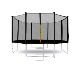 Aga SPORT PRO Trampolína 366 cm Černá + ochranná síť + žebřík