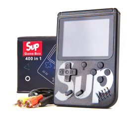Aga Přenosná konzole Game Box 400 her černá