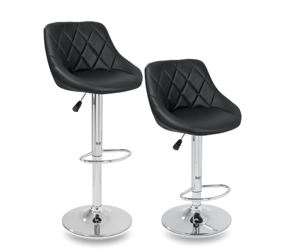 Tresko 2x Barová židle Black