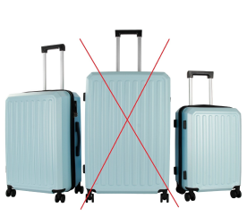 Aga Travel Sada cestovních kufrů vel. M+S Modrá 6CZ034 - II. JAKOST