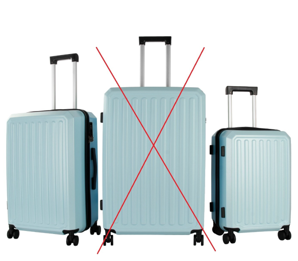 Aga Travel Sada cestovních kufrů vel. M+S Modrá 6CZ034 - II. JAKOST
