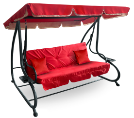 Aga Zahradní houpačka 2v1 GRANDLUX Světle červená