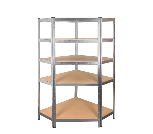 Aga Rohový kovový regál 180x90x40 cm 5 polic 2DAZ298
