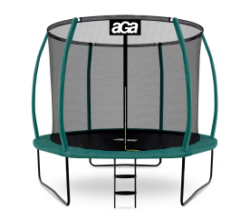 Aga SPORT EXCLUSIVE Trampolína 305 cm Tmavě zelená + ochranná síť + žebřík