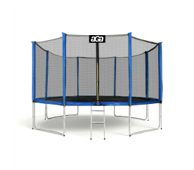 Aga SPORT PRO Trampolína 366 cm Modrá + ochranná síť + žebřík