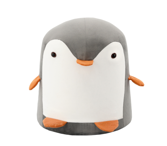 Aga4Kids Dětský taburet Tučňák Šedý 2DZ192 - II. JAKOST