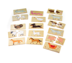 Bigjigs Toys Didaktické puzzle Zvířátka¨2DZ159 - II. JAKOST