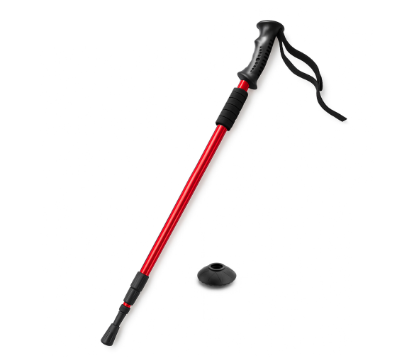 Aga Trekingová hole AntiShock 61–135 cm Červená